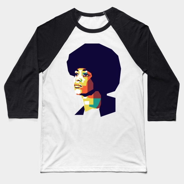 Angela Davis on WPAP Baseball T-Shirt by pentaShop